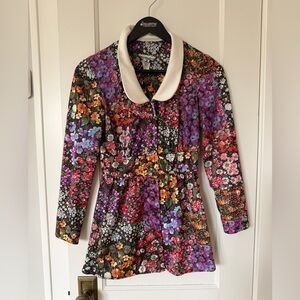 Vintage Floral Pacemaker Jr. Button-Up Mini Dress